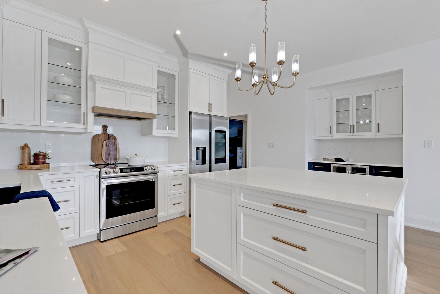 Kitchen island and coffee bar